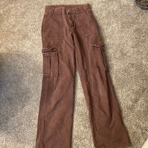 Brown Jeans with pockets long with belt hook